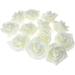 Foam Roses Flower Head Embellishment 3-Inch 12-Count (Ivory)