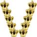 10 Pcs Gold Plated Silver Crown Vermeil Earrings Bracelet Pendant Rhinestone Jewelry Rhinestones Pvc