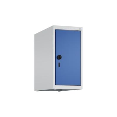 C+P Aufsatzschrank Classic PLUS, 1 Abteil, HxBxT 50x25x50cm, Sicherheitsdrehriegel, Hellgrau/Enzianblau von PROREGAL Image