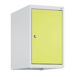 C+P Aufsatzschrank Classic PLUS, 1 Abteil, HxBxT 50x30x50cm, Zylinderschloss, Hellgrau/Clowngrün von PROREGAL Image