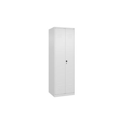 C+P Aufbewahrungs Doppel-Spind Classic PLUS, 2 Abteile, 5 Fachböden, HxBxT 185x60x50cm, Sicherheitsdrehriegel, Verkehrsweiß von PROREGAL Image
