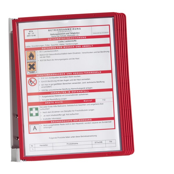 Durable Sichttafelwandhalter VARIO® WALL 5, inkl. 5 Sichttafeln in hellgrau, 265 x 345 mm Image