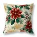 Red And Green Holiday Sparkle Indoor/Outdoor Throw Pillow
