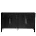 Buffet Storage Cabinet Sideboard w/ Adjustable Shelves Bookcase, Black