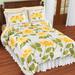 Yellow Floral Vine 3-Piece Comforter Set