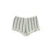 Lucky Brand Shorts: Gray Print Bottoms - Women's Size Large - Light Wash