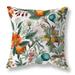 White And Coral Orchid Whisper Indoor/Outdoor Throw Pillow Zipper