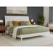 Valencia Full Solid Wood Low Profile Sleigh Platform Bed in White