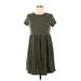SO Casual Dress - A-Line: Gray Solid Dresses - Women's Size Medium