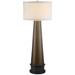 Modern Table Lamp with Black Riser 40 1/4" Tall Dark Gold Glass - 16" x 36"