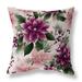 Pink And Green Holiday Sparkle Indoor/Outdoor Throw Pillow