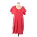 Lilla P Casual Dress - Shift Scoop Neck Short sleeves: Red Print Dresses - Women's Size Medium