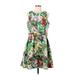 CATHERINE Catherine Malandrino Casual Dress: Green Floral Dresses - Women's Size 12