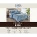 Cecily 7 Piece Embroidered Comforter Set Nautical King, Queen