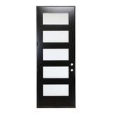 KaMic 36" x 96"PU Composite Interior Single Door Left-Hand Inward Swing Black