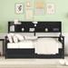 Twin size Daybed, Wood Slat Support, with Bedside Shelves and 2 Drawers for Kids Teens Adults Storage Bed Frame