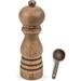 Peugeot Paris Classic Collection Antique Salt Mill Natural - With Wooden Spice Scoop (7 -Inch, Salt Mill w/ Scoop)