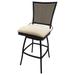 30" Swivel Metal Bar Stool without Arms - Erin Black - Grey Back - 30 inch Seat