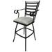 Extra Tall Spectator Swivel Bar Stool 35" Jenna - Black Frame - 34 - 35 inch Seat