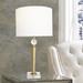 Vienna Full Spectrum Brass and Glass Column Table Lamp