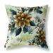 Blue And Coffee Holiday Sparkle Indoor/Outdoor Throw Pillow Zipper