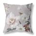 White And Silver Leafy Lepidoptera Medley Indoor/Outdoor Throw Pillow Zipper