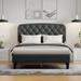 Elegant Design Full Size Linen Upholstery Platform Bed