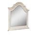 Maia 43 x 46 Dresser Mirror with Curved Top, Poplar and Oak, Antique White