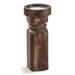Mission Mango Wood Dark Brown Pillar Candle Holder Small, 4.0L x 4.0W x 9.25H inches