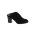 Via Spiga Ankle Boots: Slip-on Chunky Heel Casual Black Print Shoes - Women's Size 8 1/2 - Almond Toe