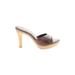 KORS Michael Kors Mule/Clog: Brown Print Shoes - Women's Size 6 - Open Toe