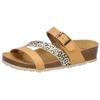 Hausschuh LICO "Pantolette Natural Glitter", Gr. 42, braun, Synthetik, Schuhe