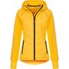 Strickfleecejacke DEPROC ACTIVE "ELMCOURT WOMEN", Damen, Gr. 36 (S), gelb, 100% Polyester, sportlich, figurbetont, Langarm gerader Abschluss mit innenliegendem Gummizug, Jacken, auch in Großen Größen erhältlich