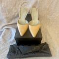 Gucci Shoes | Gucci Slingback Camel Leather With Gold Bands Size 6 | Color: Tan | Size: 6