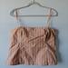 American Eagle Outfitters Tops | American Eagle Outfitters Beige Square Neck Striped Stretch Camisole Top Size Xl | Color: Cream/Tan | Size: Xl