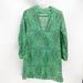 J. Crew Tops | J. Crew Caspian Green Paisley Lightweight Tunic Dress Cover Up Preppy Casual | Color: Green | Size: S