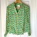 Anthropologie Tops | Conversations 11 Of 52 By Anthropologie Pear Button Down Top | Color: Green/Orange | Size: 6
