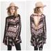 Free People Dresses | Free People Smooth Talker Black Floral Tunic Dress Size M | Color: Black/Purple | Size: M