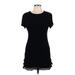 Lulus Casual Dress - Mini: Black Solid Dresses - Women's Size Large