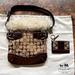 Coach Bags | Coach Signature C Bag With Shearling Trim And Key Card Holder | Color: Brown/Cream | Size: Os