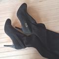 Coach Shoes | Coach Black Suede Tall Slouchy Heeled Boots. | Color: Black | Size: 8.5