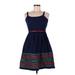 Anthropologie Casual Dress - A-Line Scoop Neck Sleeveless: Blue Dresses - Women's Size 6