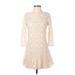 Free People Casual Dress - A-Line: Ivory Print Dresses - Women's Size 4