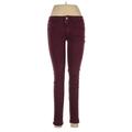 American Eagle Outfitters Jeans - Mid/Reg Rise Skinny Leg Denim: Burgundy Bottoms - Women's Size 6 - Dark Wash