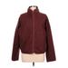 Athleta Jacket: Below Hip Burgundy Print Jackets & Outerwear - Women's Size Large