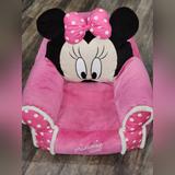 Disney Toys | Disney Minnie Mouse Sherpa Trim Bean Bag Chair, Small, Pink Pre-Owned Very Clean | Color: Pink/White | Size: Osbb