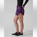 Athleta Shorts | Athleta Mesh Racer Run 4" Purple Shorts Size Xs Pull On Active Wear Purple Camo | Color: Purple | Size: Xs