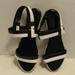 Kate Spade Shoes | Kate Spade Saturday Woman Size 8 Black White Pool Party Travel Vacation Sandals | Color: Black/White | Size: 8