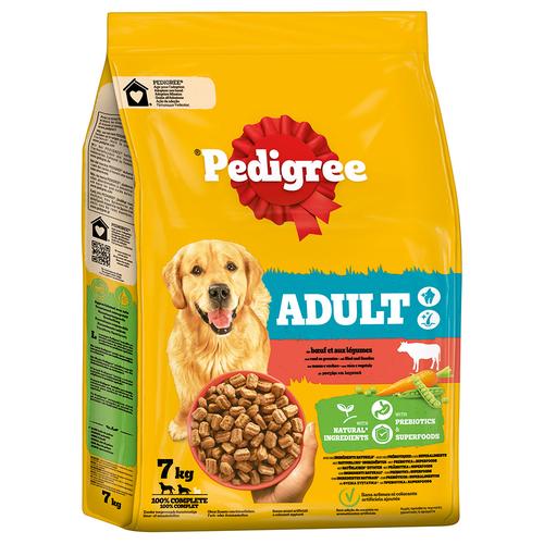 2x 7kg Pedigree Adult mit Rind & Gemüse Hundefutter trocken