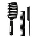 Barber Comb Hair Combs Creative 3-piece Hair and Beard Combs for Curly Hair and Fine Hair Simple Handmade Hairbrushes for Men and Women Home Use Travel Hair Comb (Color : A)